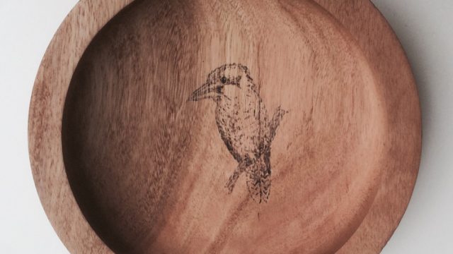 bowl sydney blue gum pyrographie